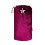 Load image into Gallery viewer, luscious scarves glasses case Burgundy Lua Padded Velvet Star Glasses Purse / Case.
