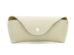 Load image into Gallery viewer, luscious scarves glasses case Cream Italian Leather Glasses Case with Bag Clip
