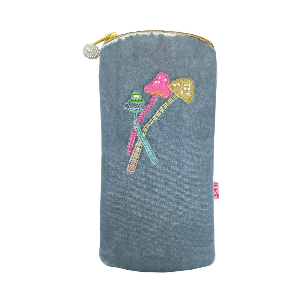 luscious scarves glasses case Lua 3 Toadstools Glasses Case , Pale Blue Velvet