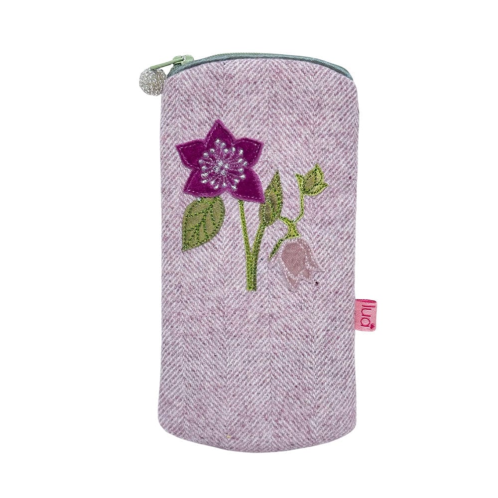 luscious scarves glasses case Lua Hellebore Glasses Purse in Purple Heathery Tones.
