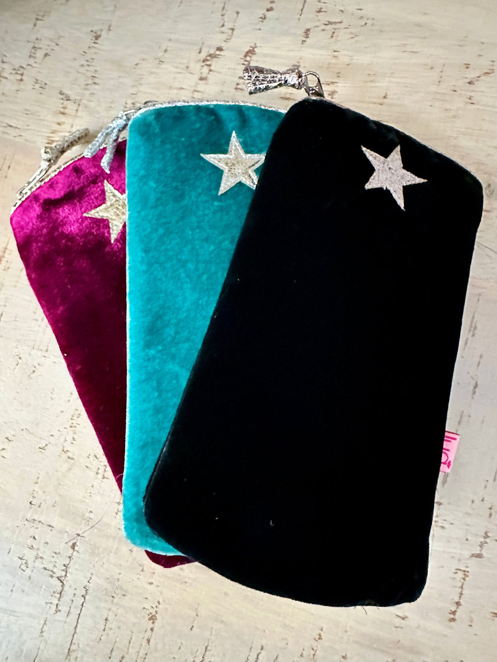 luscious scarves glasses case Lua Padded Velvet Star Glasses Purse / Case.