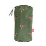 Load image into Gallery viewer, luscious scarves glasses case Lua Printed Glasses Case, Padded , Moss Green with a Pheasants Design.
