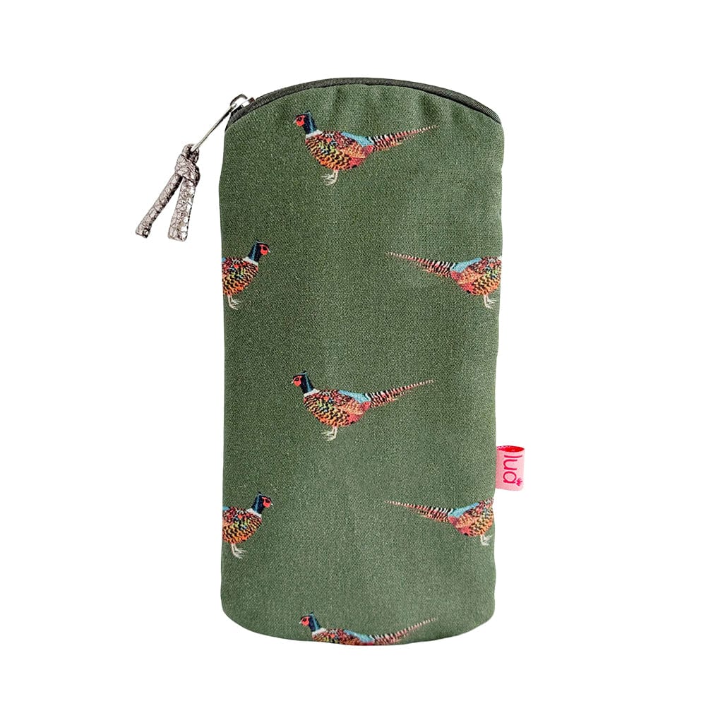 luscious scarves glasses case Lua Printed Glasses Case, Padded , Moss Green with a Pheasants Design.