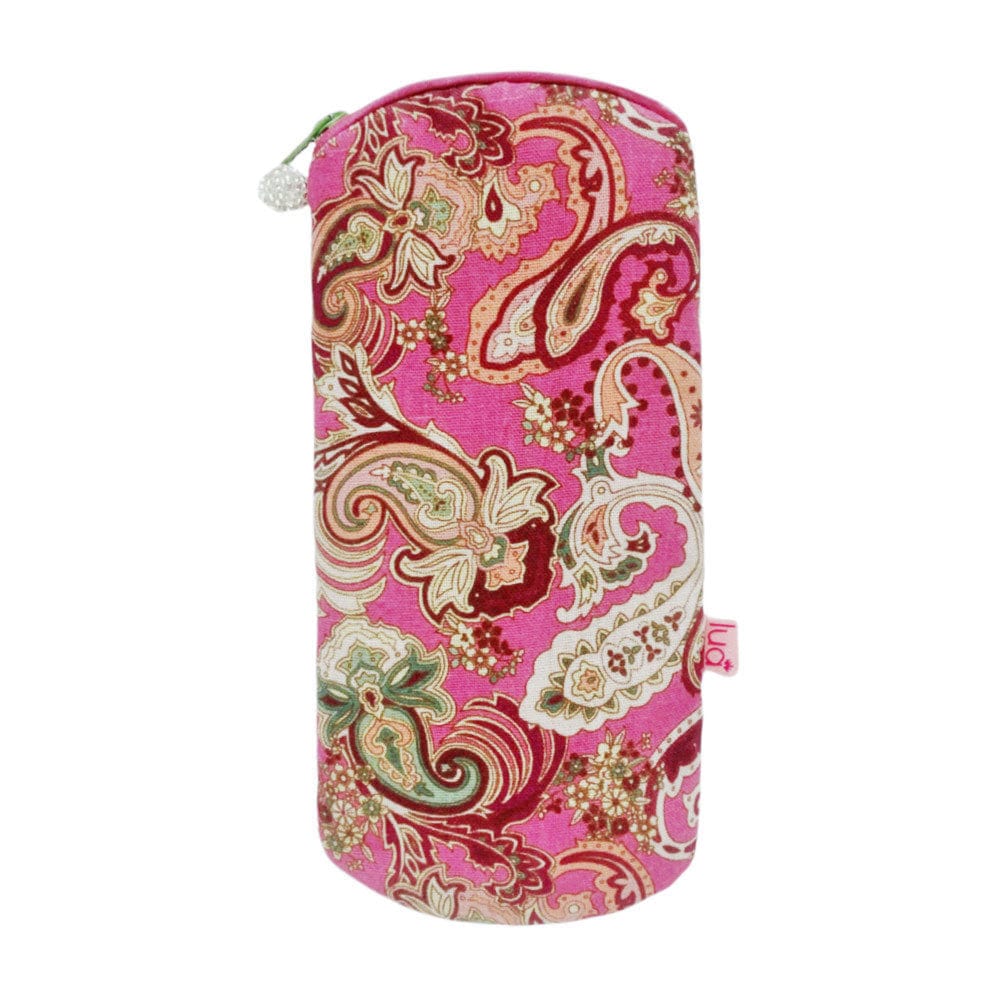 luscious scarves glasses case Lua Printed Glasses Case, Padded , Pink and Green Paisley Design