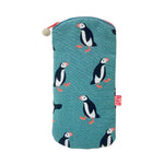 Load image into Gallery viewer, luscious scarves glasses case Lua Printed Glasses Case, Padded , Turquoise Blue Puffin Design
