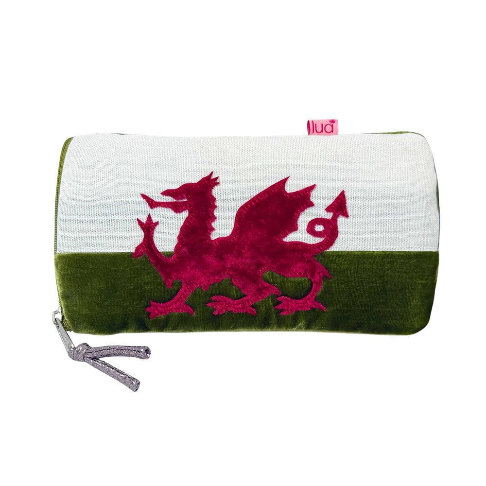 luscious scarves glasses case Lua Velvet and Canvas Welsh Dragon Glasses Purse