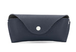 Load image into Gallery viewer, luscious scarves glasses case Navy Italian Leather Glasses Case with Bag Clip
