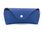 Load image into Gallery viewer, luscious scarves glasses case Royal Blue Italian Leather Glasses Case with Bag Clip
