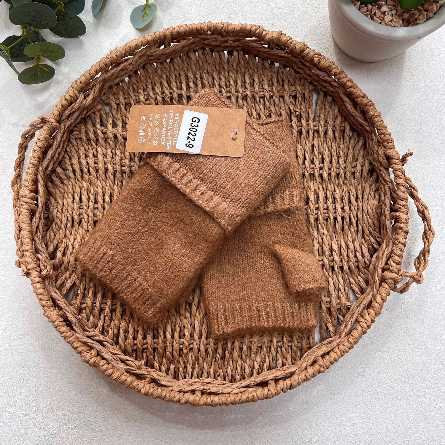 luscious scarves GLOVES CAMEL Handwarmer Cuff Gloves , Fingerless