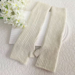 Load image into Gallery viewer, luscious scarves GLOVES Cream RIBBED SPARKLE SLEEVE GLOVES G3020
