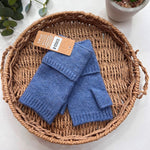 Load image into Gallery viewer, luscious scarves GLOVES Denim blue Handwarmer Cuff Gloves , Fingerless
