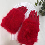 Load image into Gallery viewer, luscious scarves GLOVES REEVO VELOUR GLOVE WITH FUR WRIST G3072

