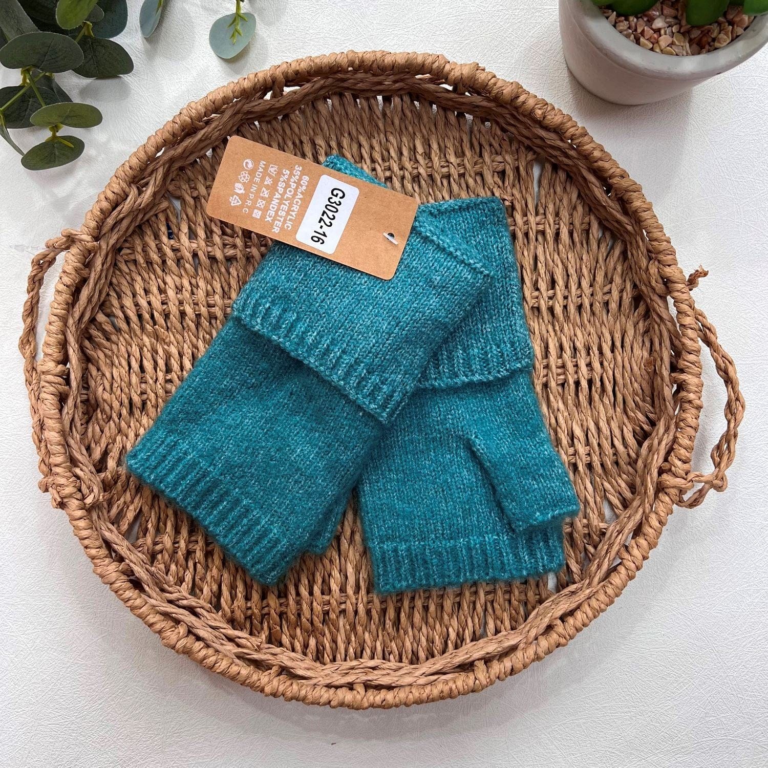luscious scarves GLOVES Teal Handwarmer Cuff Gloves , Fingerless