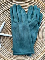 Load image into Gallery viewer, luscious scarves Green Faux suede Ladies Gloves available in 8 Colours.
