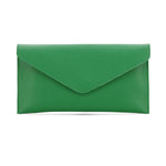 Load image into Gallery viewer, luscious scarves Green Genuine Italian Leather Envelope Clutch Bag , 10 Colours Available

