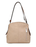 Load image into Gallery viewer, luscious scarves Handbag &amp; Wallet Accessories Beige Ladies Soft Two Compartments Handbag / Shoulder / Crossbody
