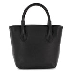 Load image into Gallery viewer, luscious scarves Handbag &amp; Wallet Accessories Black Genuine Italian Leather Grab Bag / Small Tote.

