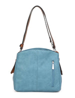 Load image into Gallery viewer, luscious scarves Handbag &amp; Wallet Accessories Bright Blue Ladies Soft Two Compartments Handbag / Shoulder / Crossbody
