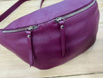 Load image into Gallery viewer, luscious scarves Handbag &amp; Wallet Accessories Burgundy Italian Leather Sling Bag / Chest Bag

