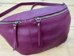 Load image into Gallery viewer, luscious scarves Handbag &amp; Wallet Accessories Burgundy Italian Leather Sling Bag / Chest Bag
