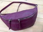 Load image into Gallery viewer, luscious scarves Handbag &amp; Wallet Accessories Burgundy Italian Leather Sling Bag / Chest Bag
