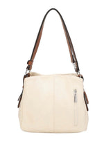 Load image into Gallery viewer, luscious scarves Handbag &amp; Wallet Accessories Cream Ladies Soft Two Compartments Handbag / Shoulder / Crossbody
