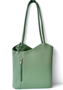 luscious scarves Handbag & Wallet Accessories Genuine Italian Leather Convertible Handbag / Backpack