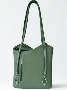luscious scarves Handbag & Wallet Accessories Genuine Italian Leather Convertible Handbag / Backpack