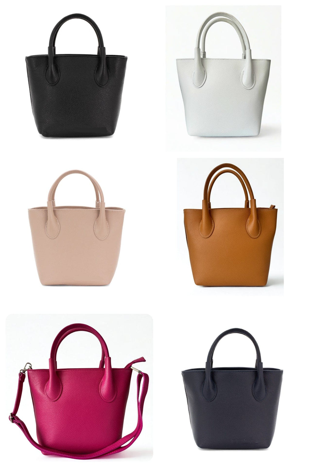 luscious scarves Handbag & Wallet Accessories Genuine Italian Leather Grab Bag / Small Tote.