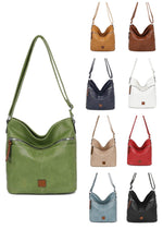 Load image into Gallery viewer, luscious scarves Handbag &amp; Wallet Accessories Multi Pocket Bucket Shoulder Bag, Faux Leather
