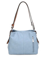 Load image into Gallery viewer, luscious scarves Handbag &amp; Wallet Accessories Pale Blue Ladies Soft Two Compartments Handbag / Shoulder / Crossbody
