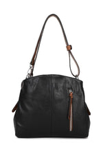 Load image into Gallery viewer, luscious scarves Handbags Black Double Compartment Handbag / Shoulder Bag with Adjustable Strap
