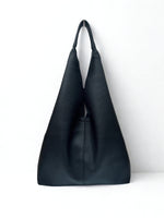 Load image into Gallery viewer, luscious scarves Handbags Black Ladies Large Slouchy Faux Leather Hobo Bag in a Bag.
