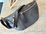Load image into Gallery viewer, luscious scarves Handbags Chocolate Brown Italian Leather Sling Bag / Chest Bag
