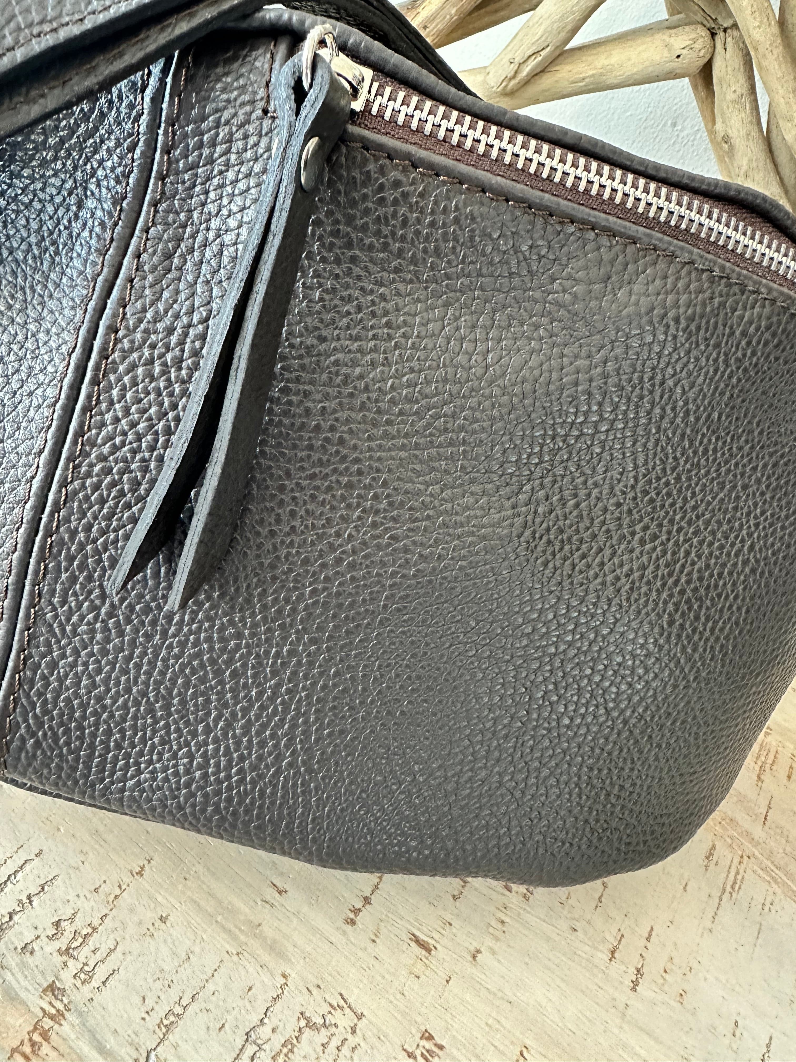 luscious scarves Handbags Chocolate Brown Italian Leather Sling Bag / Chest Bag