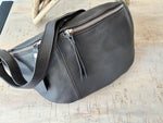 Load image into Gallery viewer, luscious scarves Handbags Chocolate Brown Italian Leather Sling Bag / Chest Bag
