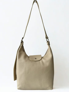 luscious scarves Handbags Cream Genuine Italian Leather Shoulder Bag.