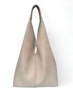 Load image into Gallery viewer, luscious scarves Handbags Cream Ladies Large Slouchy Faux Leather Hobo Shoulder Bag.
