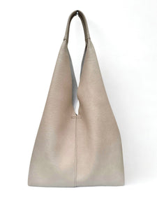 luscious scarves Handbags Cream Ladies Large Slouchy Faux Leather Hobo Shoulder Bag.