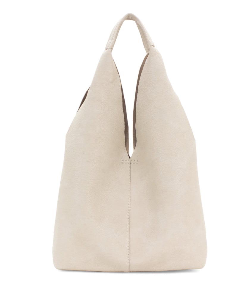 luscious scarves Handbags Cream Ladies Large Slouchy Faux Leather Hobo Shoulder Bag.