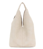 Load image into Gallery viewer, luscious scarves Handbags Cream Ladies Large Slouchy Faux Leather Hobo Shoulder Bag.
