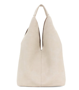 luscious scarves Handbags Cream Ladies Large Slouchy Faux Leather Hobo Shoulder Bag.