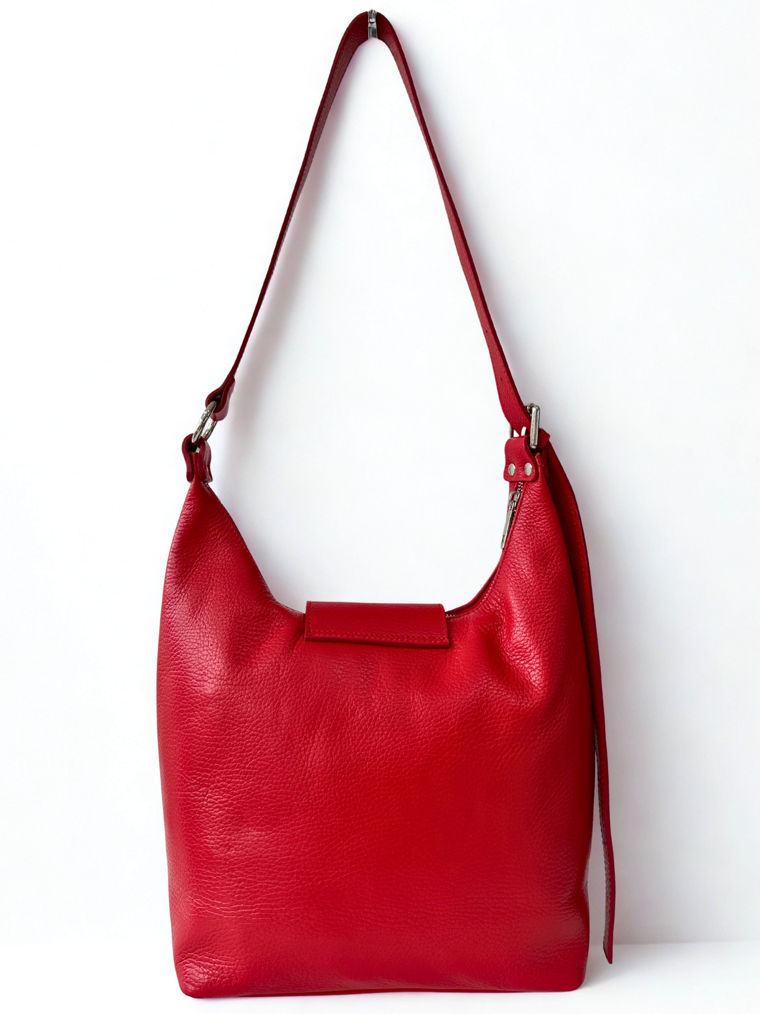 luscious scarves Handbags Genuine Italian Leather Shoulder Bag.