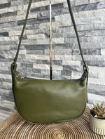 Load image into Gallery viewer, luscious scarves Handbags Half Moon Italian Leather Shoulder Bag.
