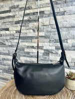 Load image into Gallery viewer, luscious scarves Handbags Half Moon Italian Leather Shoulder Bag.
