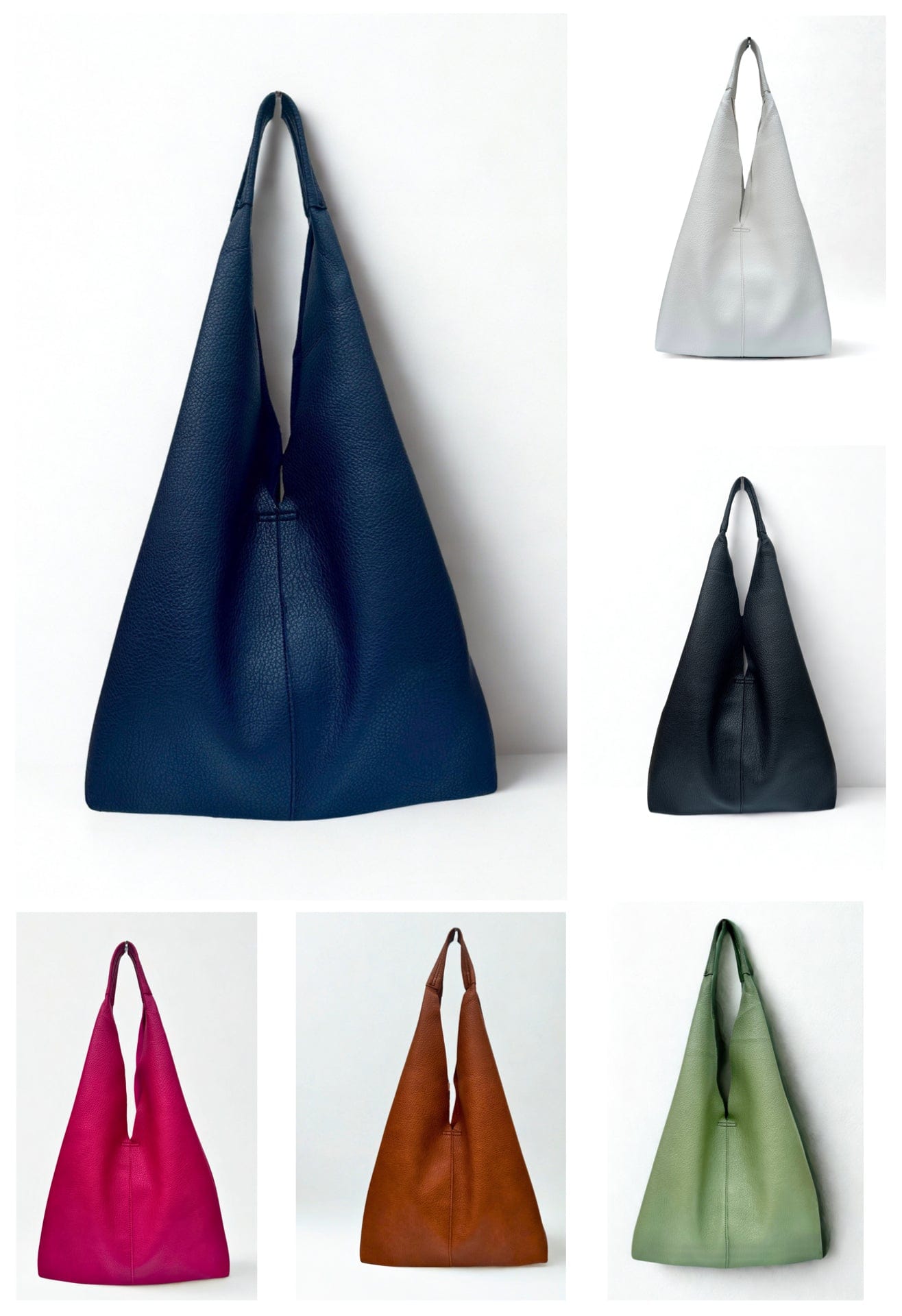 luscious scarves Handbags Ladies Large Slouchy Faux Leather Hobo Bag in a Bag.