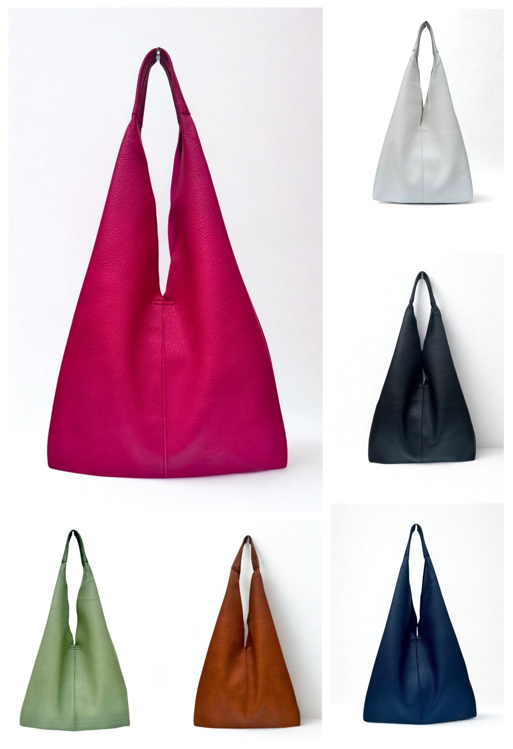 luscious scarves Handbags Ladies Large Slouchy Faux Leather Hobo Shoulder Bag.