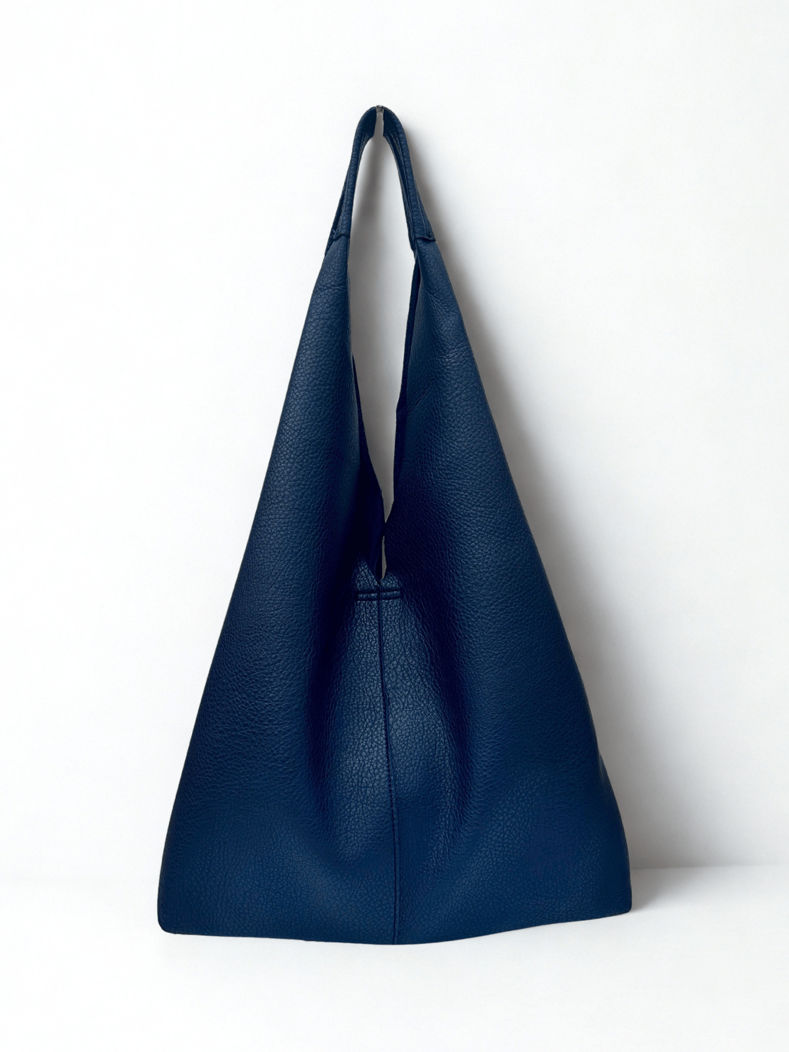 luscious scarves Handbags Navy Blue Ladies Large Slouchy Faux Leather Hobo Bag in a Bag.