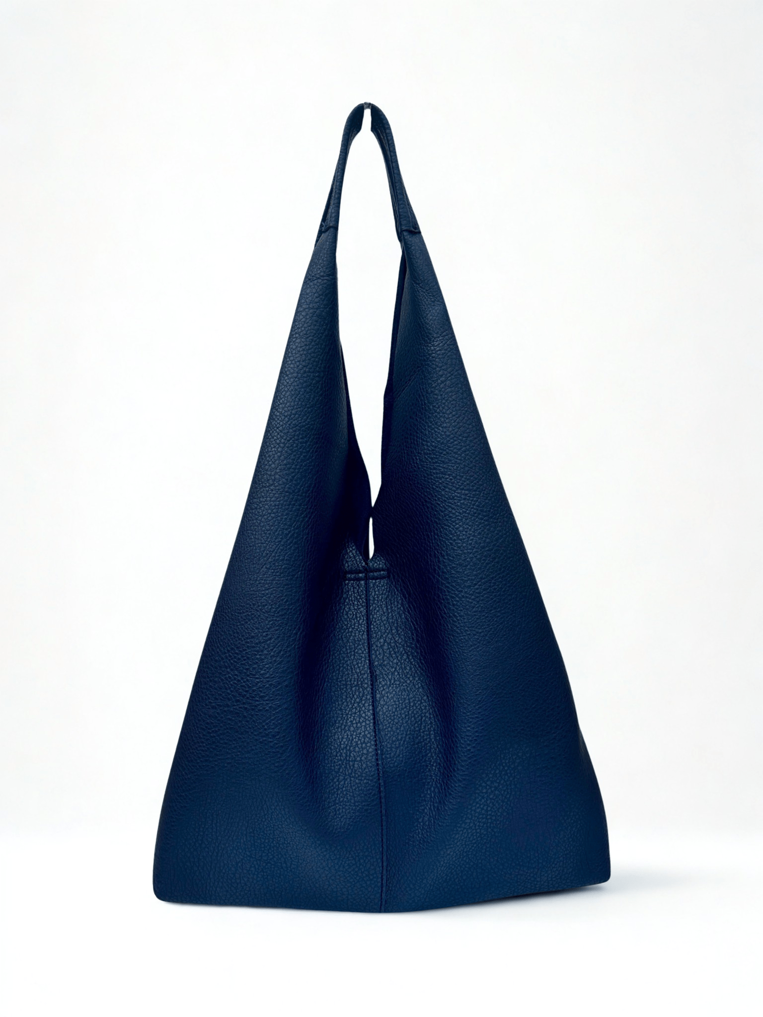luscious scarves Handbags Navy Blue Ladies Large Slouchy Faux Leather Hobo Shoulder Bag.