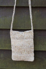 Load image into Gallery viewer, luscious scarves Handbags Pachamama Hemp/Cotton Cross Body Bag Daisy Flower, Fair Trade, Handmade.

